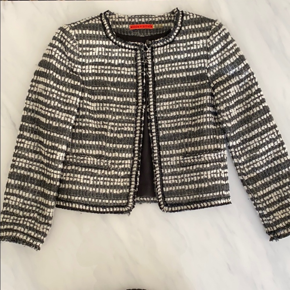 Alice + Olivia tweed blazer